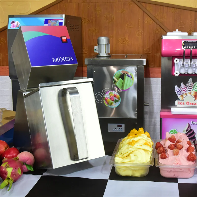 1500rpm Electric Fruits Crusher Machine Automatic Popsicle Ice Cream Mixer Blender Smoothie Mixing Machines