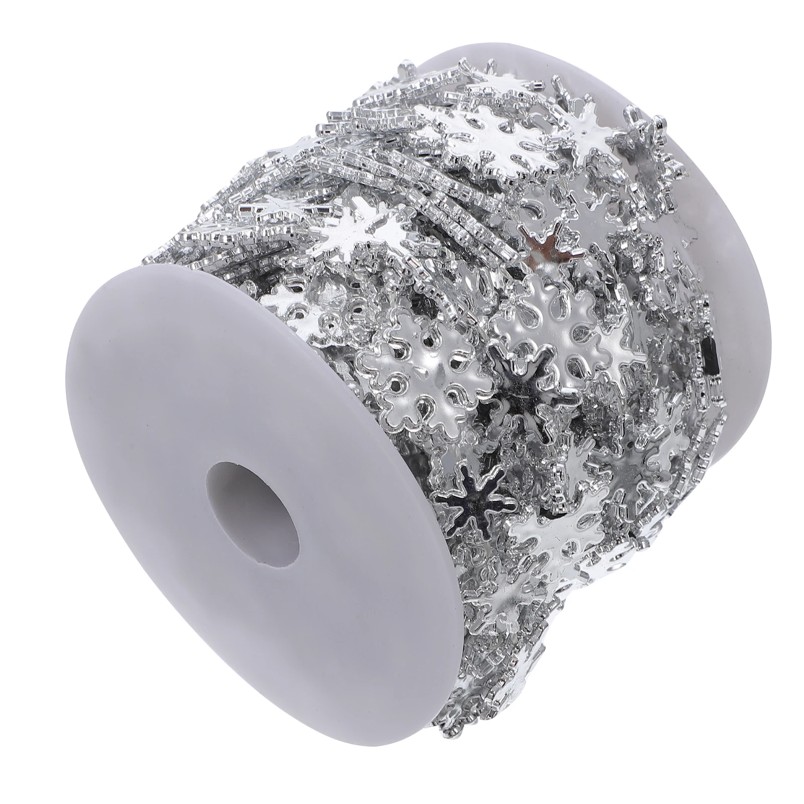 

Roll Snowflake Christmas Tree Decoration Beads Chain Plastic Mirror Surface for Wedding Party Stage DIY Home Decor