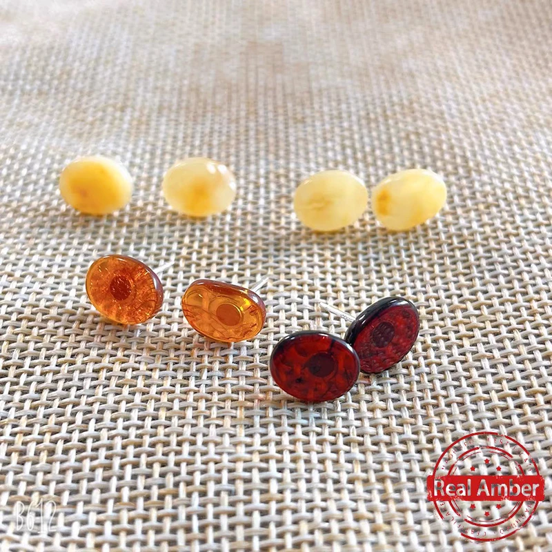 Luxury Natural Amber Beeswax Oval Earrings For Women New Fashion Statement Earring Elegant Lady High end Ambers Jewelry Gift