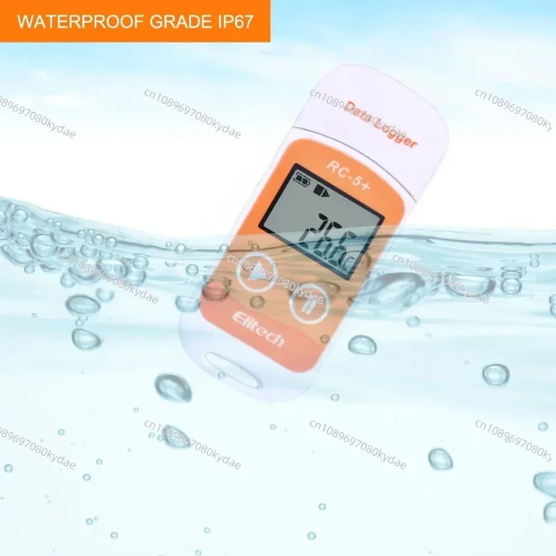 Elitech RC-5+ PDF USB Temperature Data Logger Reusable Recorder 32000 Points For Refrigeration, Cold Chain Transport