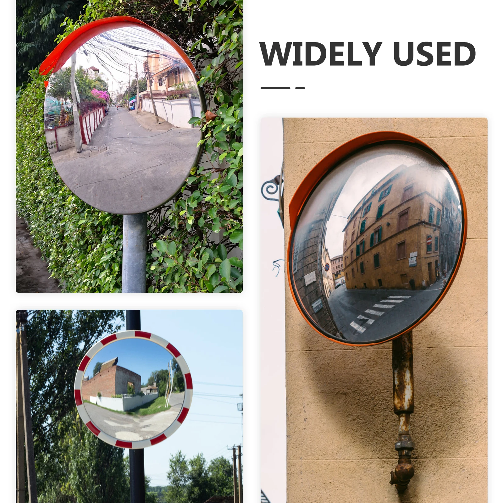 Wide Angle Mirror Lens Convex Corner Mirror For Blind Spot Security Traffic Safety Outdoor Parking Driveway