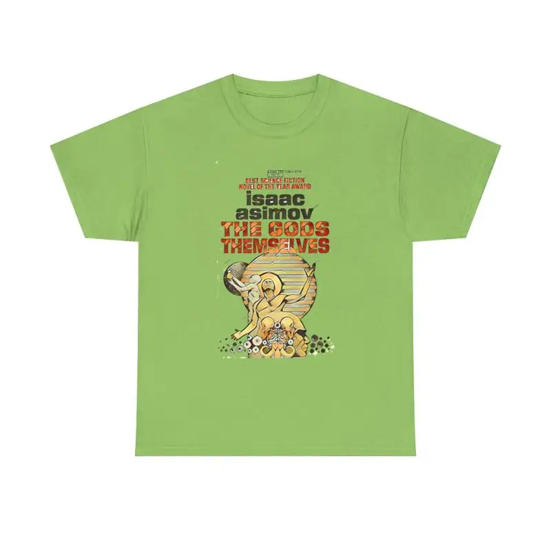 Isaac Asimov Camiseta de algodón pesado con estampado artístico de los mismos de Dios