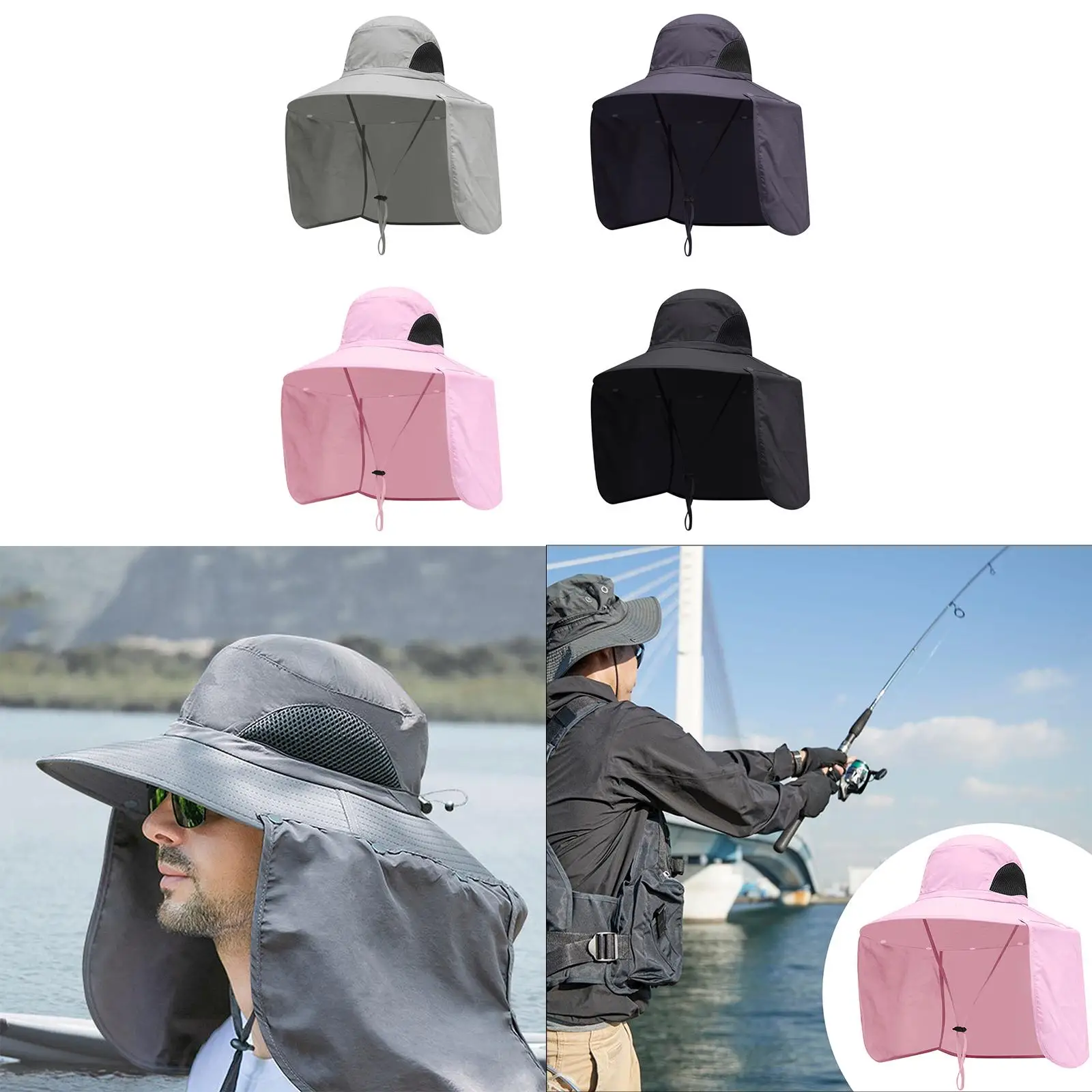 

Wide Brim Bucket Hat Summer Sun Protection Hat for Hiking Climbing Travel