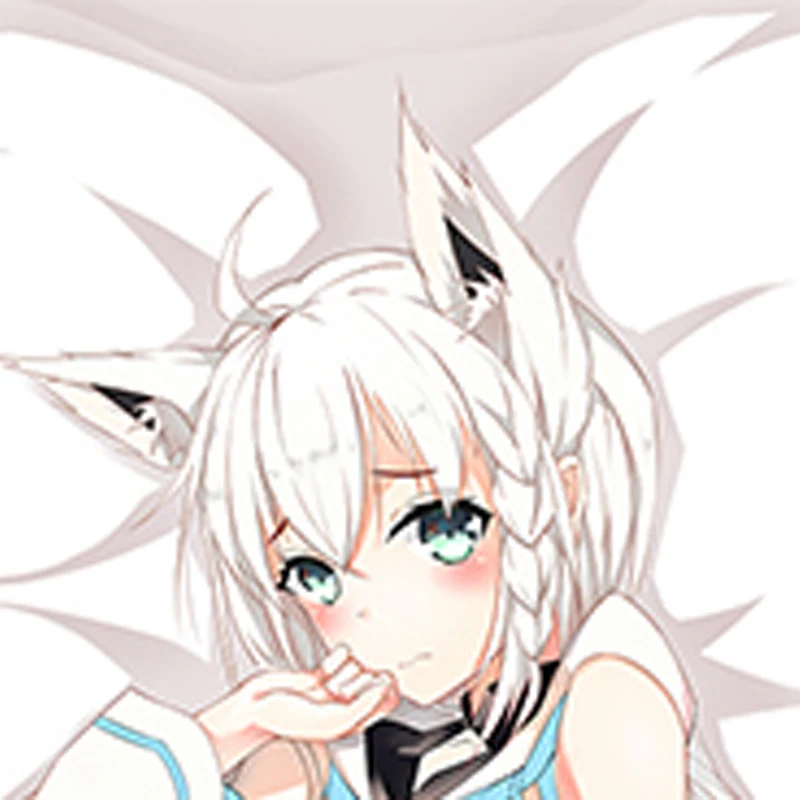 

New Pattern Dakimakura Anime Shirakami Fubuki Double-sided Print Life-size Body Pillow Cover Bedding Gifts