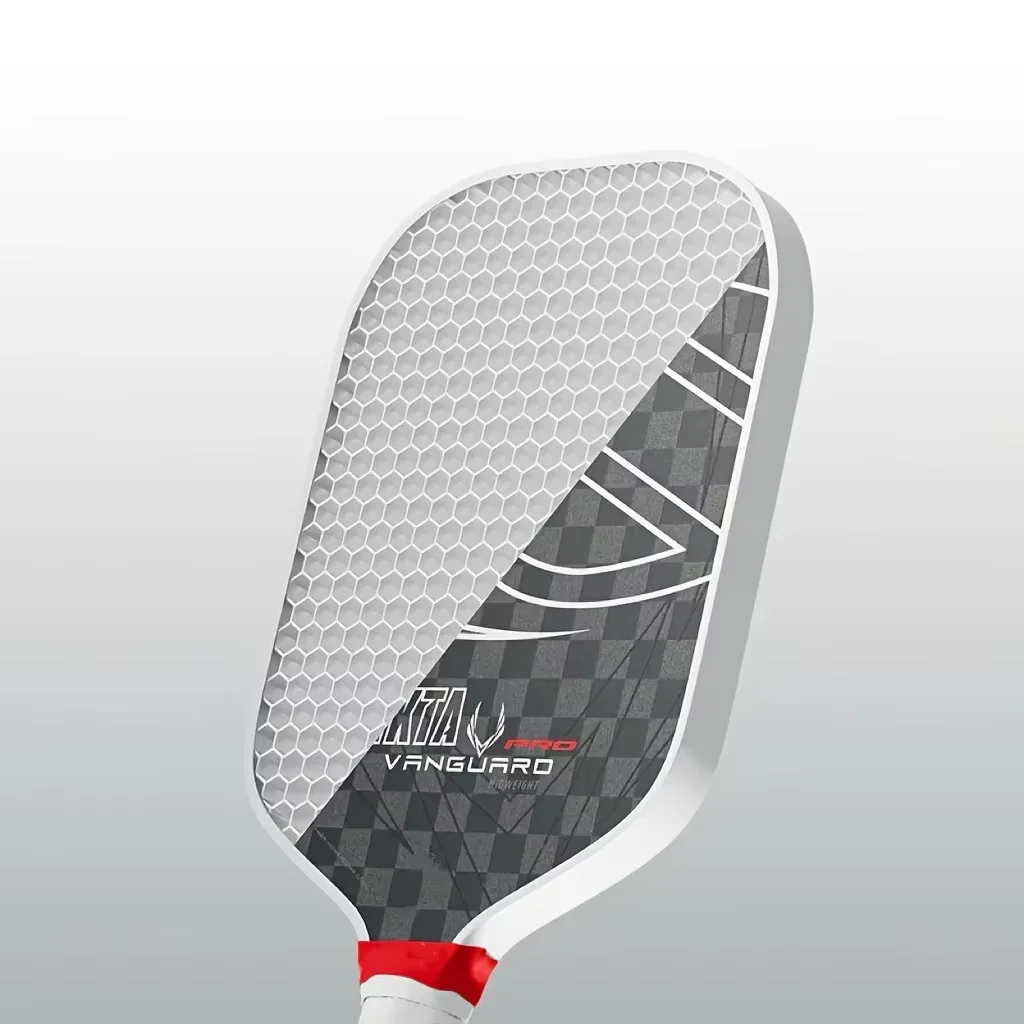 Pickleball Paddle + Cover, 12K Pickleball Paddle, 16mm Polymer Honeycomb Core, Enhanced Rotation and Power, Black with White