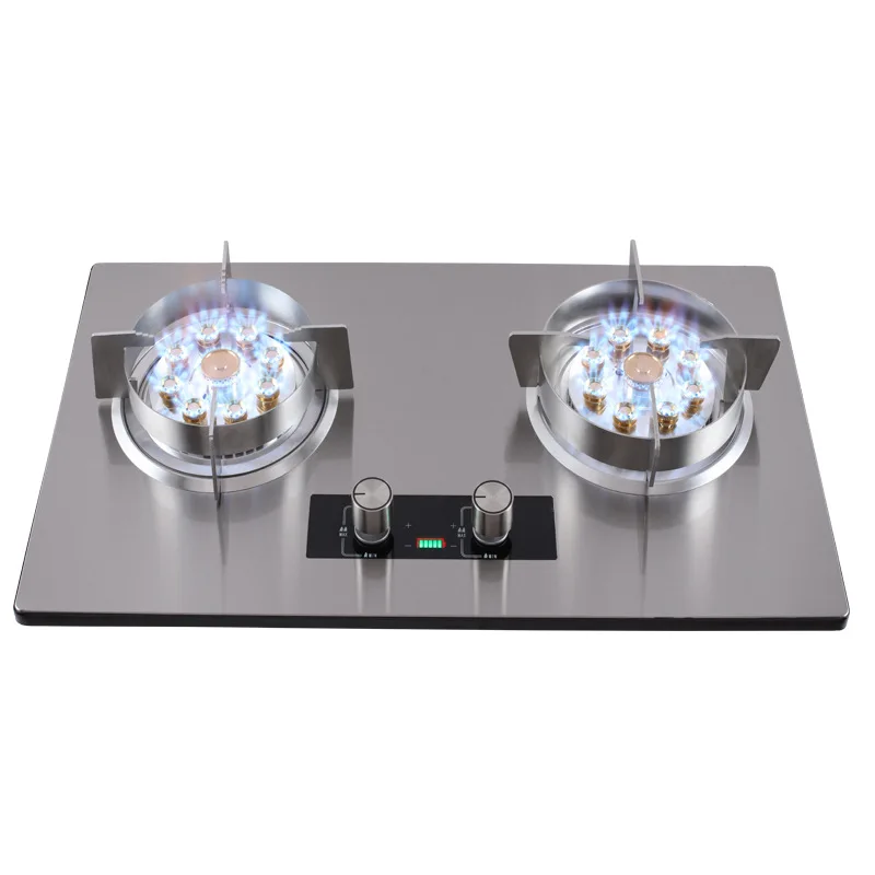 Kitchen Embedded  Household Liquefied Natural Gas Furnace Dual-Cooker Cooktop Regular Fire Stove