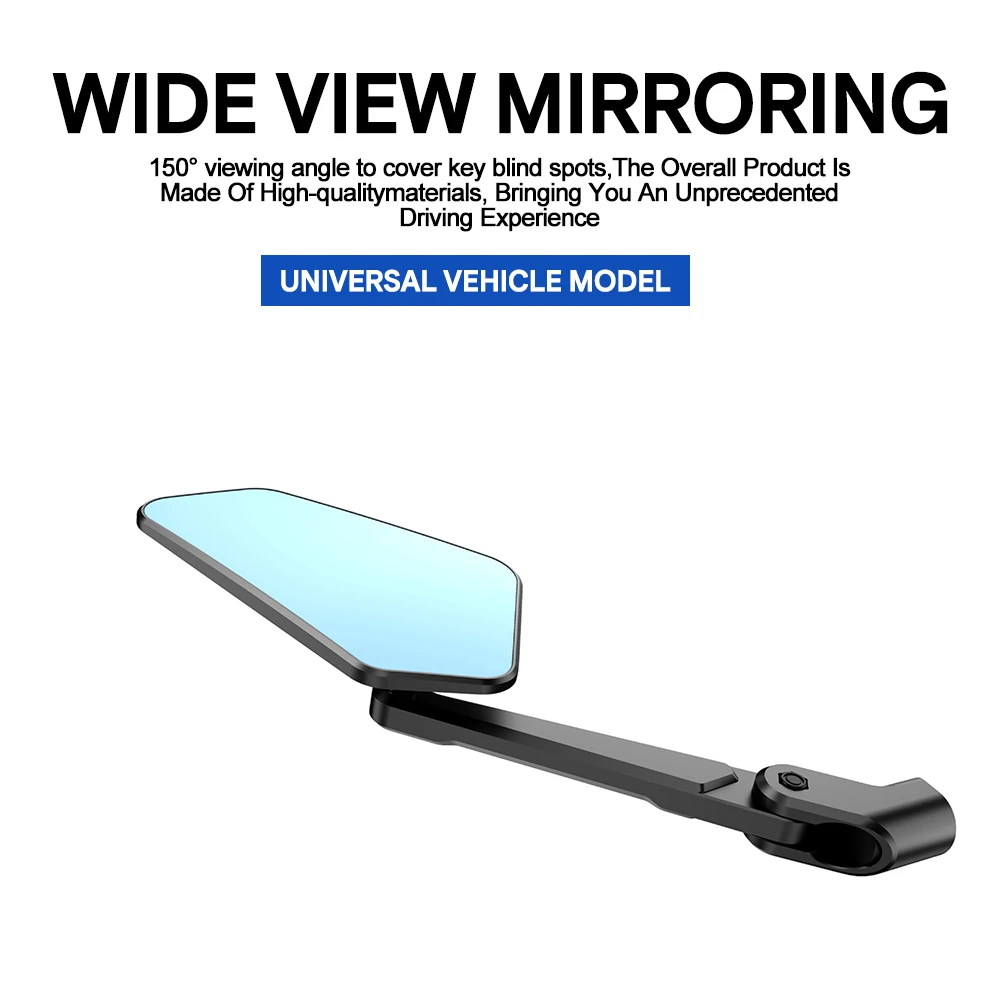 Universal Motorcycle Rearview Side Rearview Wide Angle Reflector Clear Wide Range Bike Rearview Mirrors Left Right Mirror