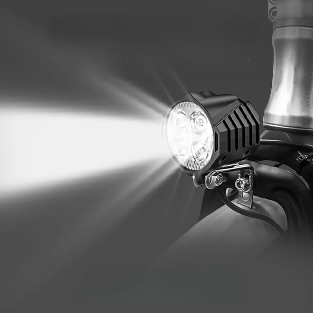 

Bicycle LED Light 36V 48V Headlight Accessories 3 Hole Female Connector 4 Lamp Beads With-Horn For Ebike MTB