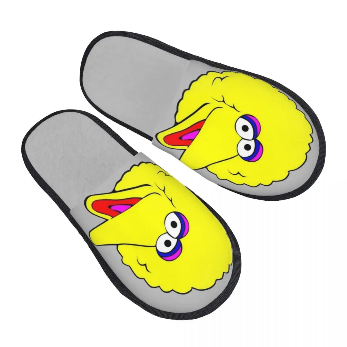 

Изготовленные на заказ домашние тапочки Cookie Monster BIG BIRD из мягкой пены с эффектом памяти, женские уютные теплые противоскользящие тапочки