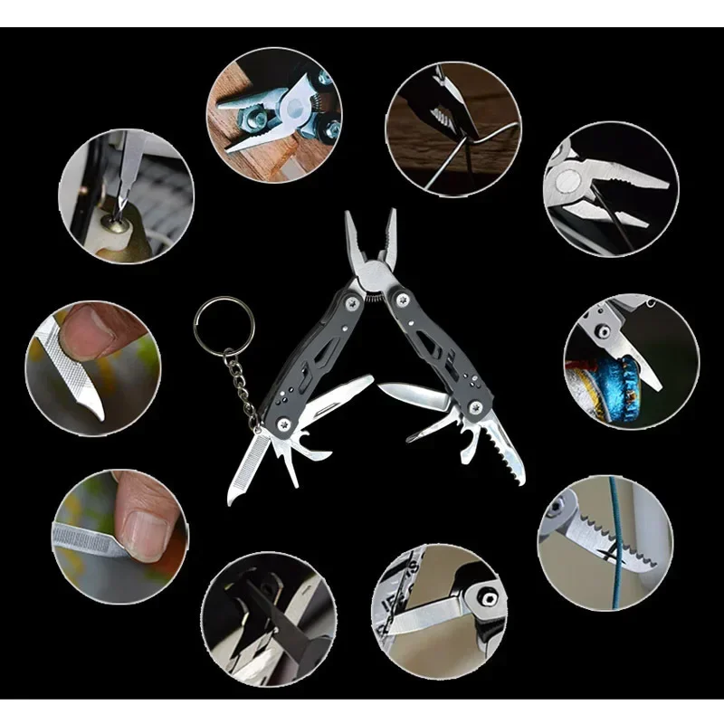 Multipurpose Knife Stainless Steel Multi-tool Pocket Knife Pliers Folding Knife Pliers Portable Folding Blade