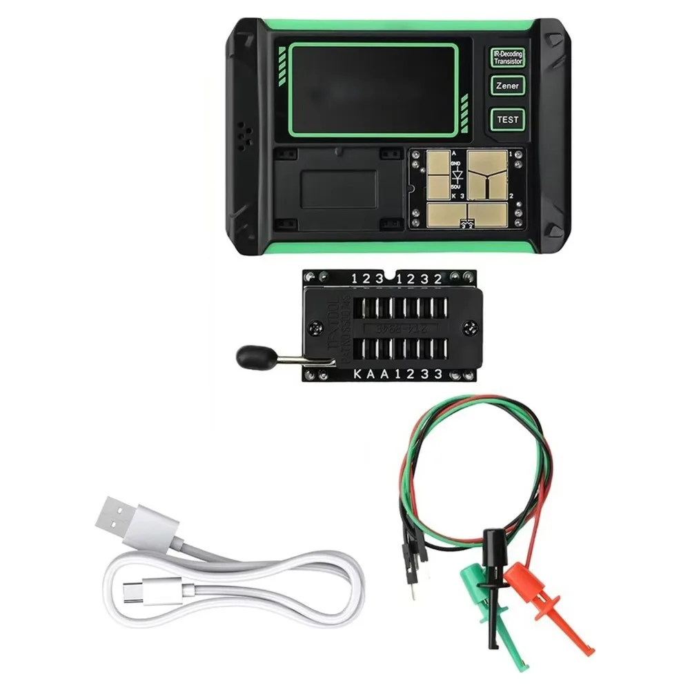HGHO LCR-AR1 Transistor Tester Electronic Component Testing LCD Digital Multimeter MOS Field-Effect Triode Resistance Meter