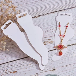 100-Pieces/set Anklet Bracelet Display Card Kraft Paper Earrings Necklace Cardboard Accessories Jewelry Display Tags Holder