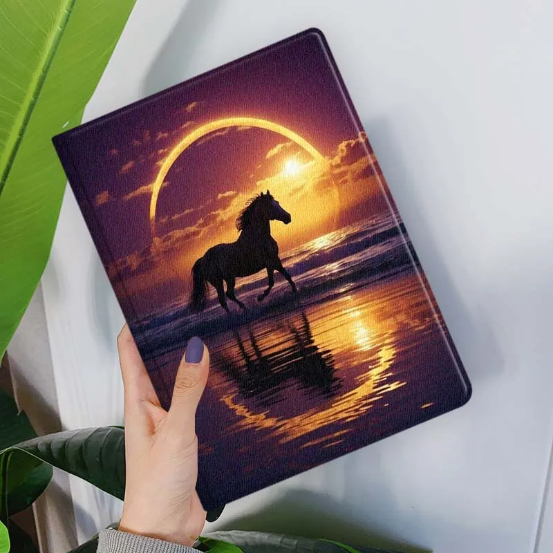 Horse Running Beach Sunset For Samsung Galaxy Tab S11 S10 S9 S8 S7 S6 A11 A9 A8 A7 10.5 10.4 Lite FE Plus Inch Tablet Case