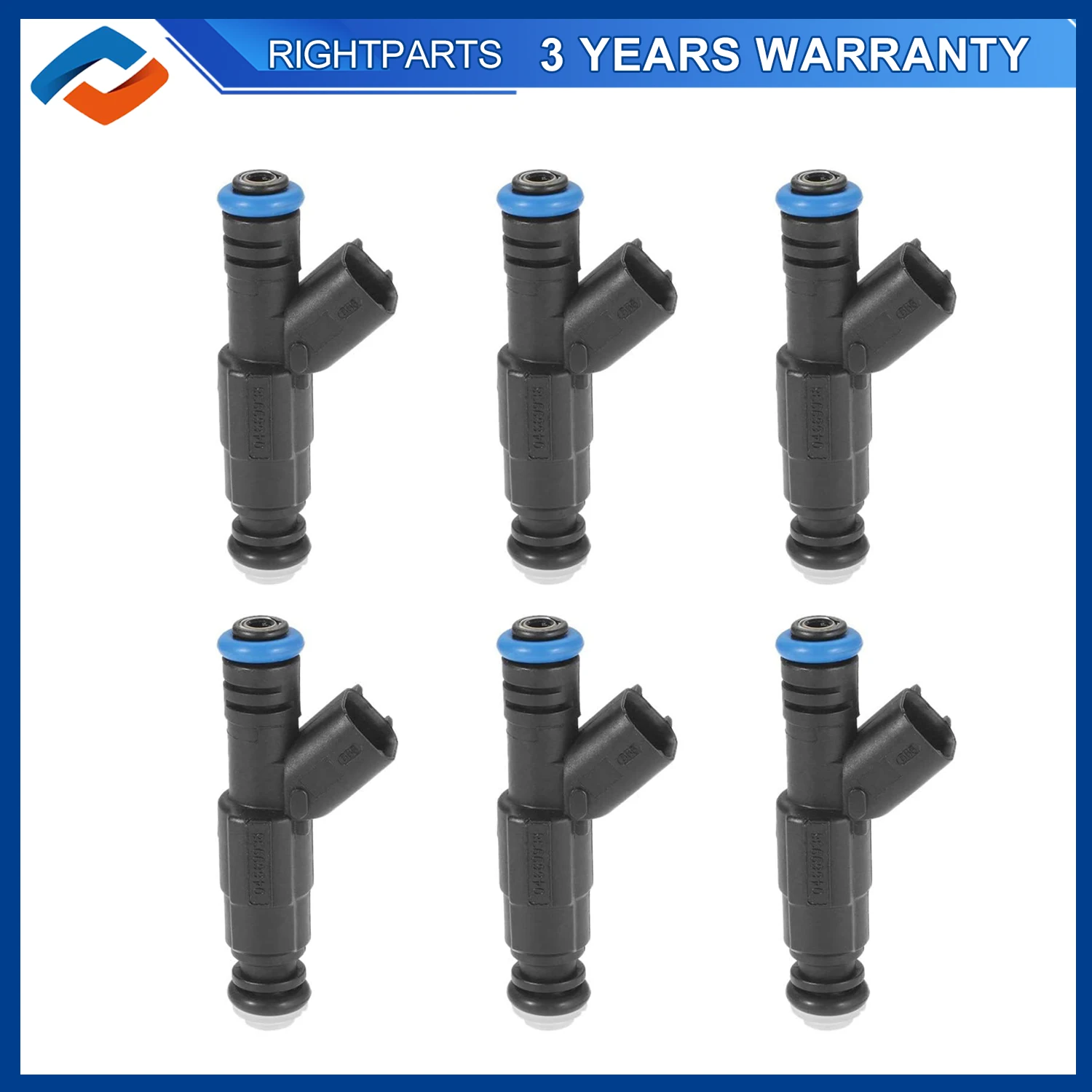 6PCS 0280155784 Fuel Injectors For Jeep Cherokee Wrangler 4.0L 1999-2004 280155784 4854181 4667938 RL669938AB FJ570 FJ454