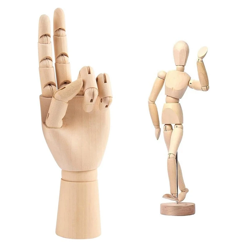 

Artists Wooden Drawing Figure Mannequin Human People Dolls Figure Manikin Supplies Stop Motion Figure Kit Drawing Tools