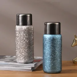 450/600ml Thermos Cup With Bounce Cap For Travel Car,Double-layer Pure Titanium Vacuum Flasks Drinkware,Portable Water Bottle
