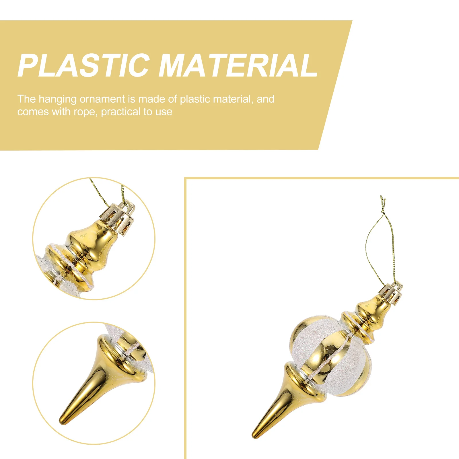 

4pcs Christmas Tree Decorations Plastic Hanging Ornaments Xmas Party Decor Supplies Holiday Scene Layout Tree Pendant Props