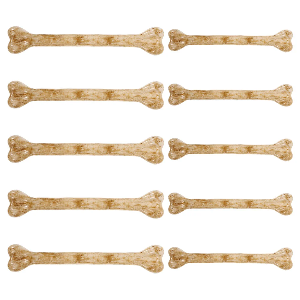 10 Pcs Bone Ornaments Mini Artificial Decor Halloween Plastic Fake Necklace Decoration