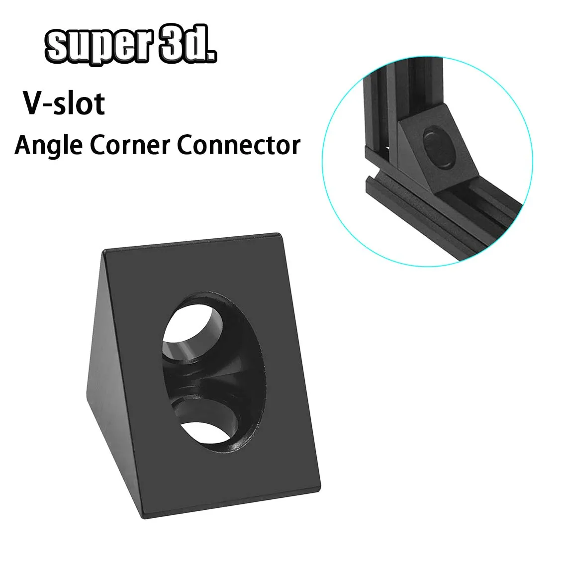 V-slot Angle Corner Connector Triangular Aluminum Block 90 Degree Angle Bracket For Openbuilds Cnc Mill 3d Printer Diy Parts