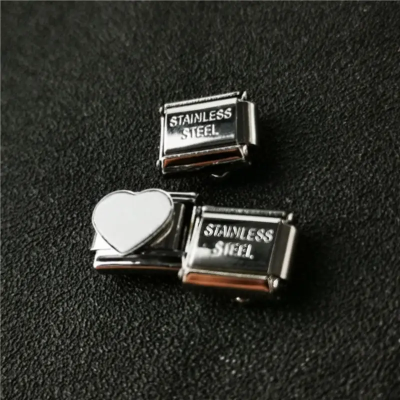 

sublimation blank Stainless steel heart photo charms charm hot transfer printing consumables 20pieces/lot