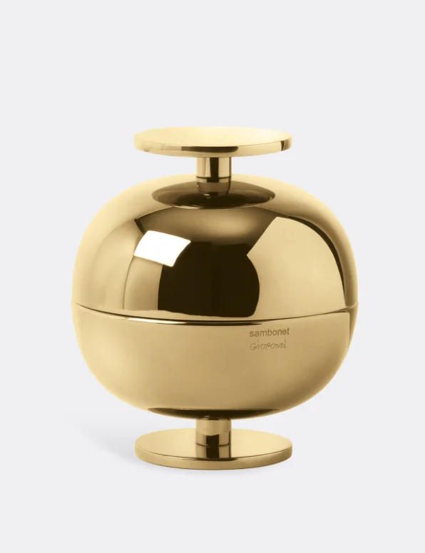 

'Gio Ponti' luxury centrepiece, small, gold Sambonet