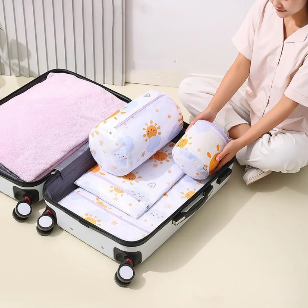 Portable Washing Machine Laundry Bags Printing Mesh Wash Bag Foldable Underwear Bra Socks Laundry Wash Bag Travel