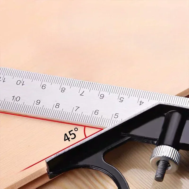 Angle Square Measuring Tools Set Precise Stainless Steel Aluminium Durable Adjustable Combination Spirit Level 12\