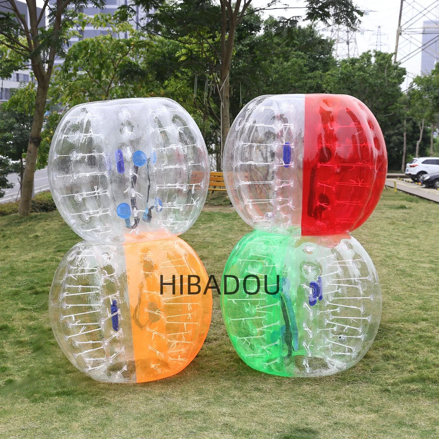 HIBADOU กันชนลูกฟุตบอลชุด,4ft,1.2 M ลูกกันชนพอง, มนุษย์ยักษ์หนูแฮมสเตอร์ Body Zorb Ball