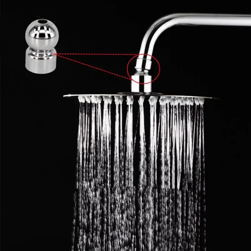 Ball Joint Adjustable Angle Swivel Adapter Shower Head Copper Sprinkler Head Spout Top Spray Parts for Bath Shower Replacement