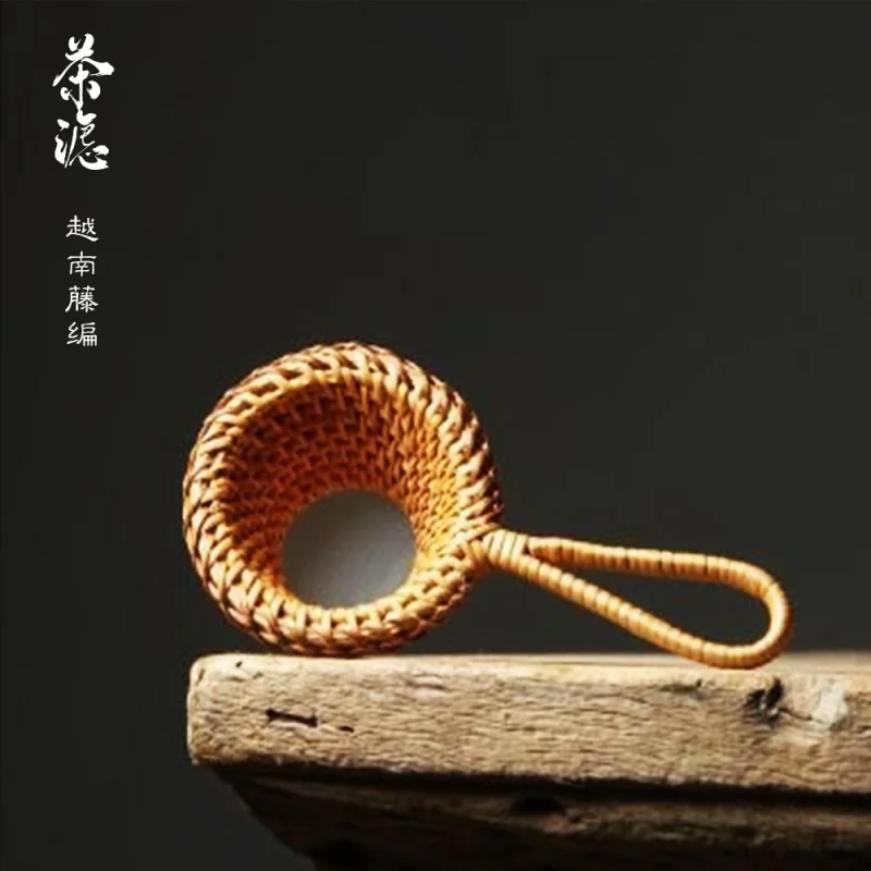 Handmade Bamboo Tea Funnel Tea Strainer Bamboo Tea Filter Kung Fu Tea Set Creative Bamboo Tea Filter Rattan Tea Ceremony Utensil