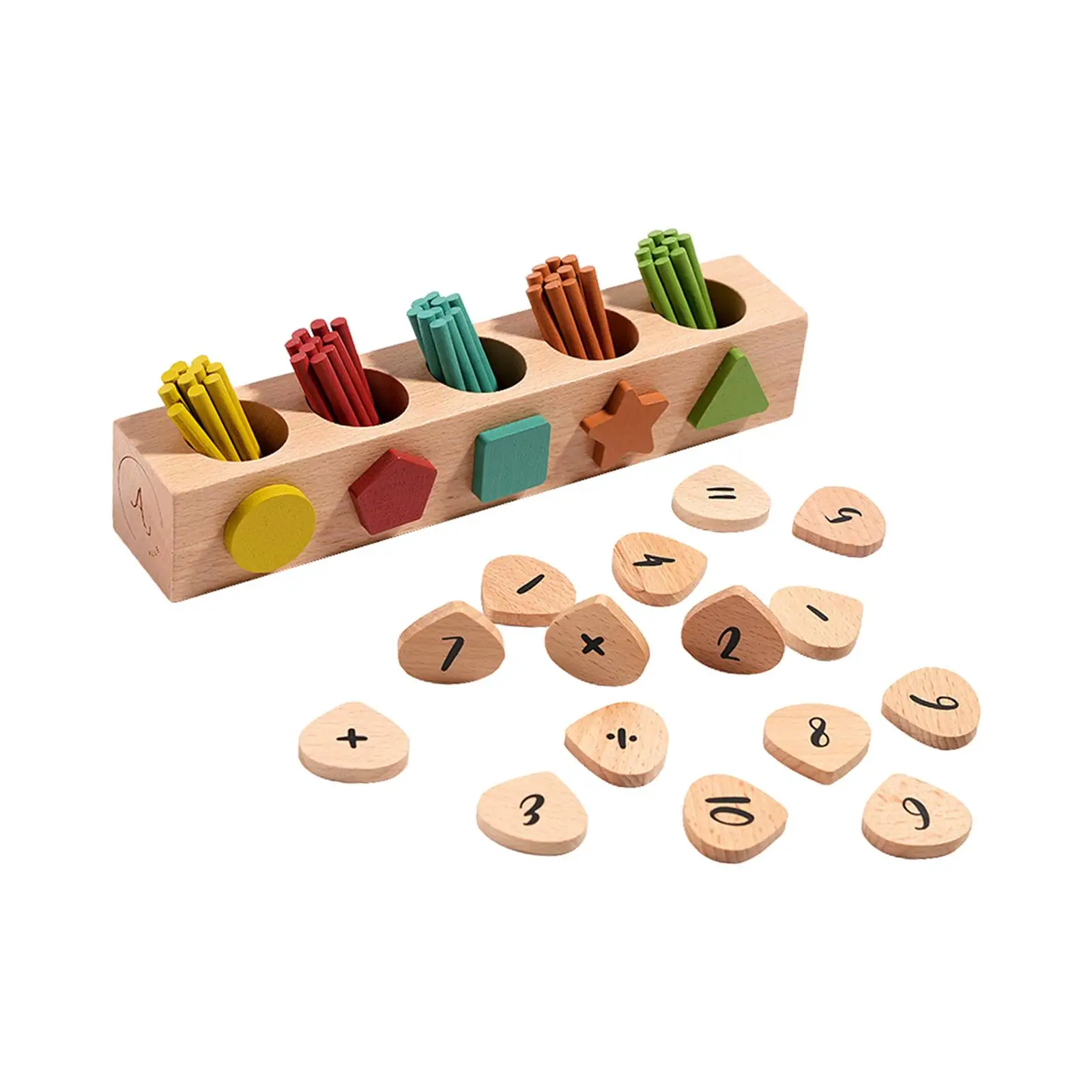

Shape Color Sorting Toy Montessori Math and Counting Toy for Boys Girls Kids