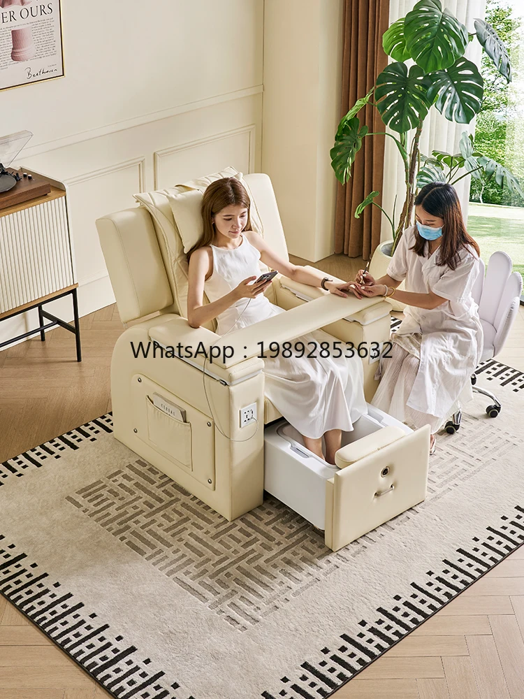 ZZ Nail Salon Sofa Foot Bath Chair Electric Multifunctional Beauty Sofa Chair Foot and Nail Integrated