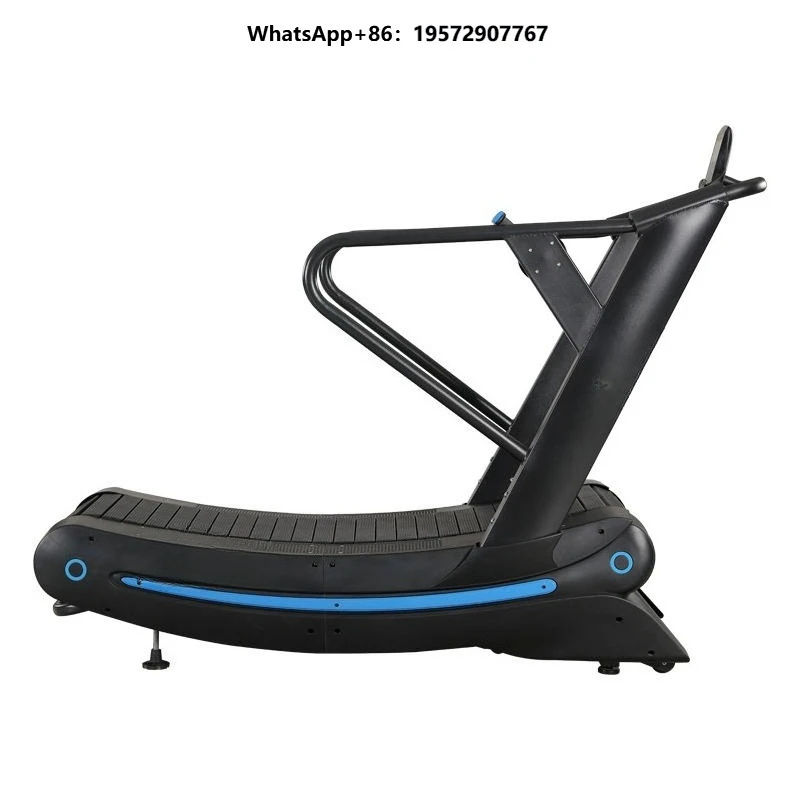 Professional Curved Non-motorized Treadmill with Handrail Manual Self-propelled Air Runner for Gym Commercial Fitness