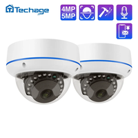 Techage H.265 4MP 5MP Indoor Dome 48V POE IP Camera One-way Audio VandalProof Glass IPC P2P Video CCTV Security Surveillance