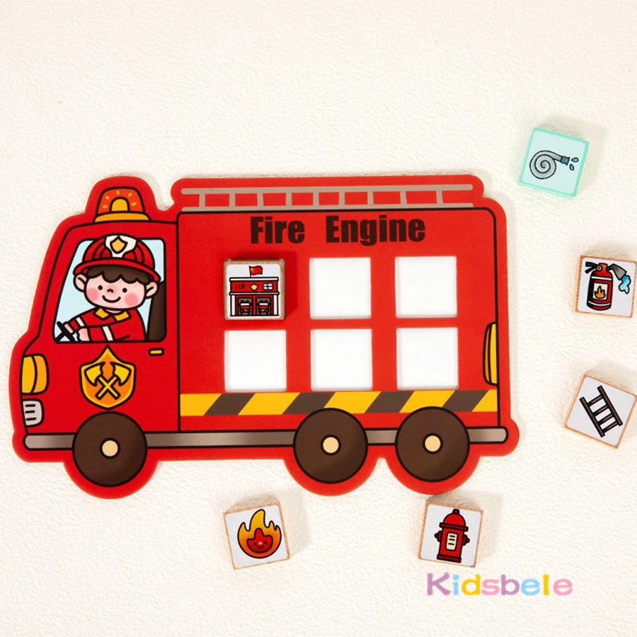 ของเล่นปริศนาจับคู่ธีมยานพาหนะมอนเตสซอรี่/เกมการ์ดจับคู่บ้านสัตว์พัฒนาการรับรู้และการประสานงานสำหรับเด็กวัยหัดเดิน