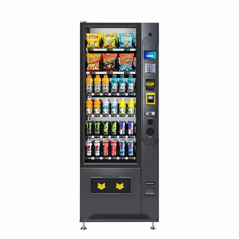 

Commercial refrigerated snack and beverage vending machine with remote monitoring system, capacity 150-200 pieces