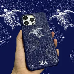 Personalised Customized Name Case For iPhone16 15 14 13 12 17 Pro Max Initials Letters Leather kafr saya Cover 13 14 15 Pro Max