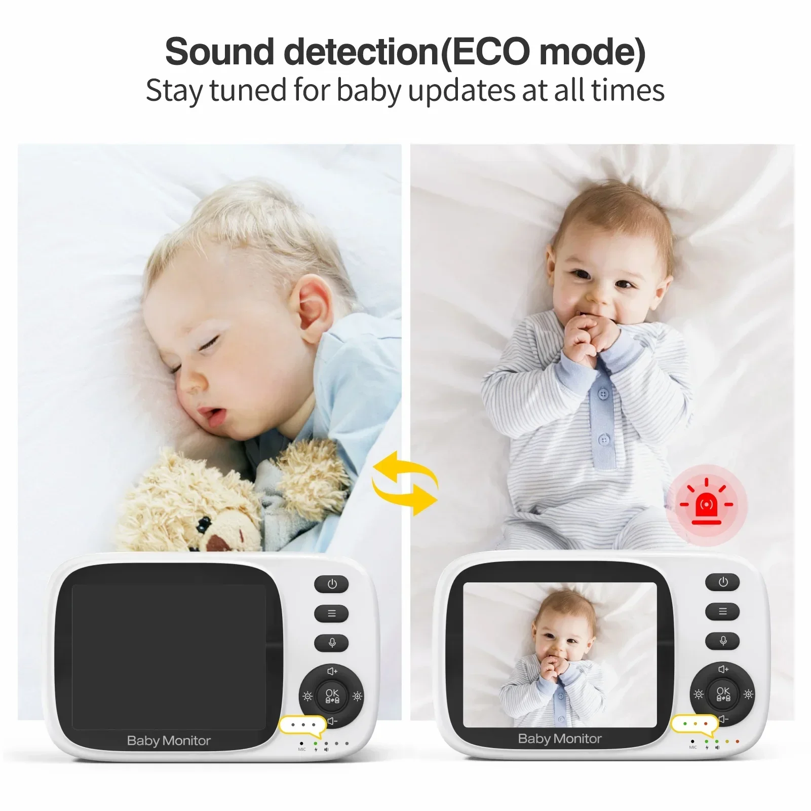 MC632A Portable Two-way Audio WiFi Video Baby Sleep Mon itor with Camera and Night Vision