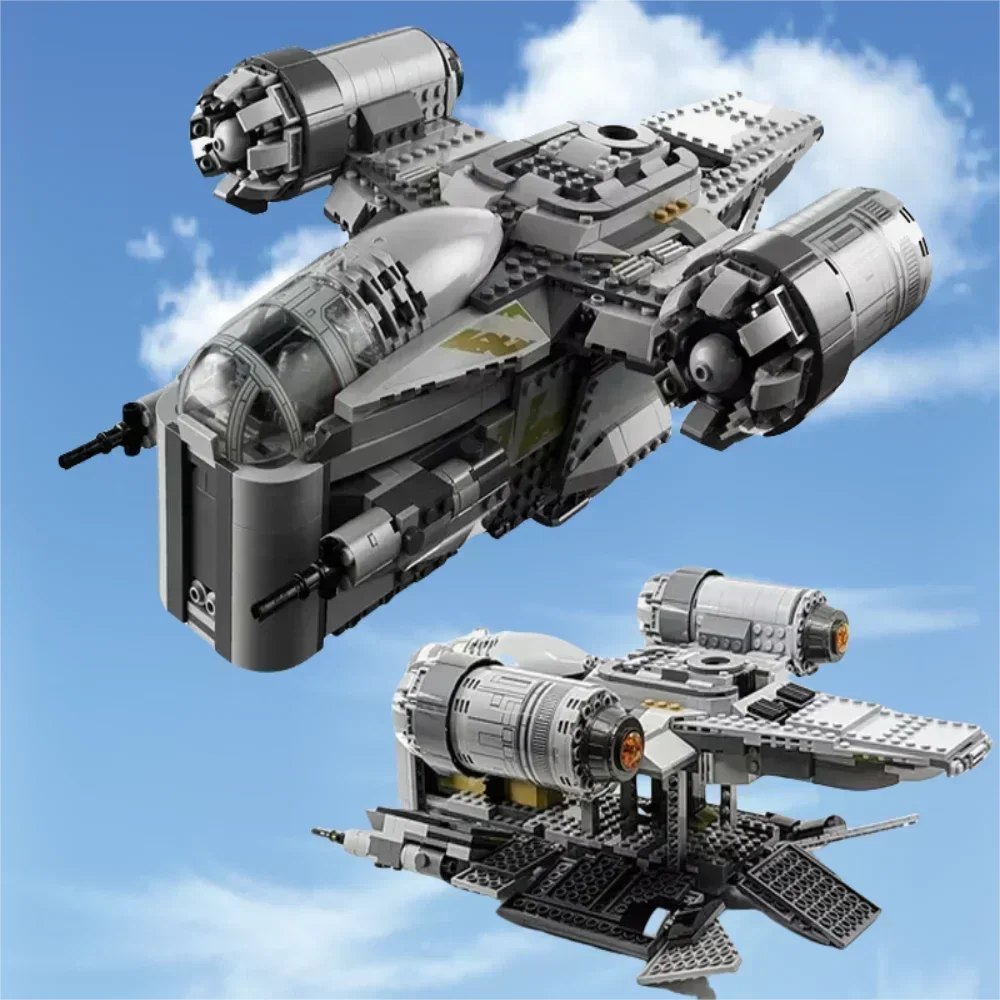 

Мандалорская бритва, герб, космический корабль, здание, креативные строительные блоки, космический корабль, строительные блоки для мальчиков, игрушка в подарок