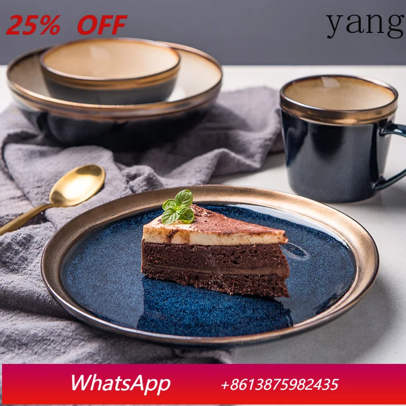 

LMM ceramic wholesale Nordic retro cups household high-end gift bowls and plates