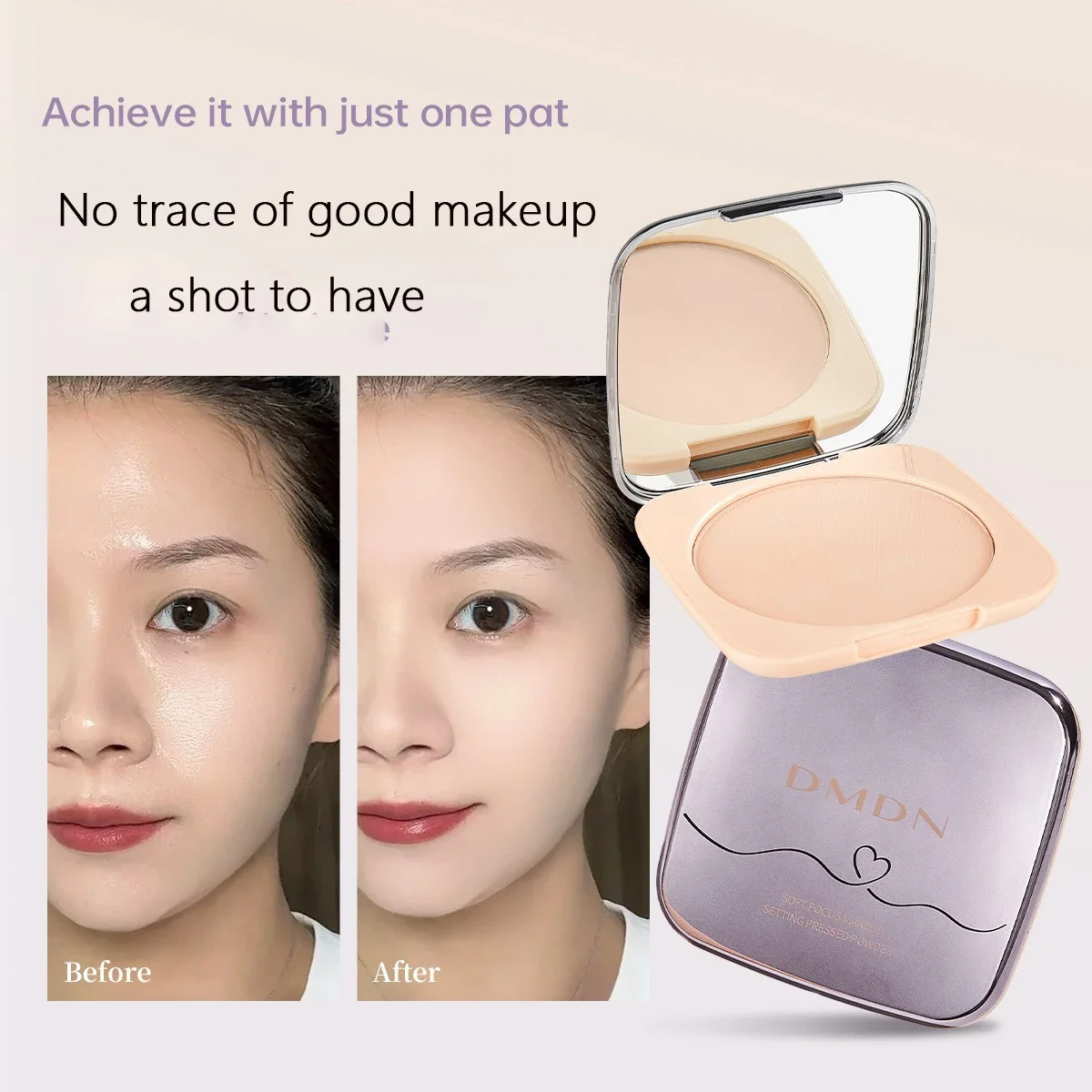 Natural Matte Oil-Control Pressed Setting Powder Large Capacity Waterproof Loose Translucent Nude Face Makeup for Cosmetics