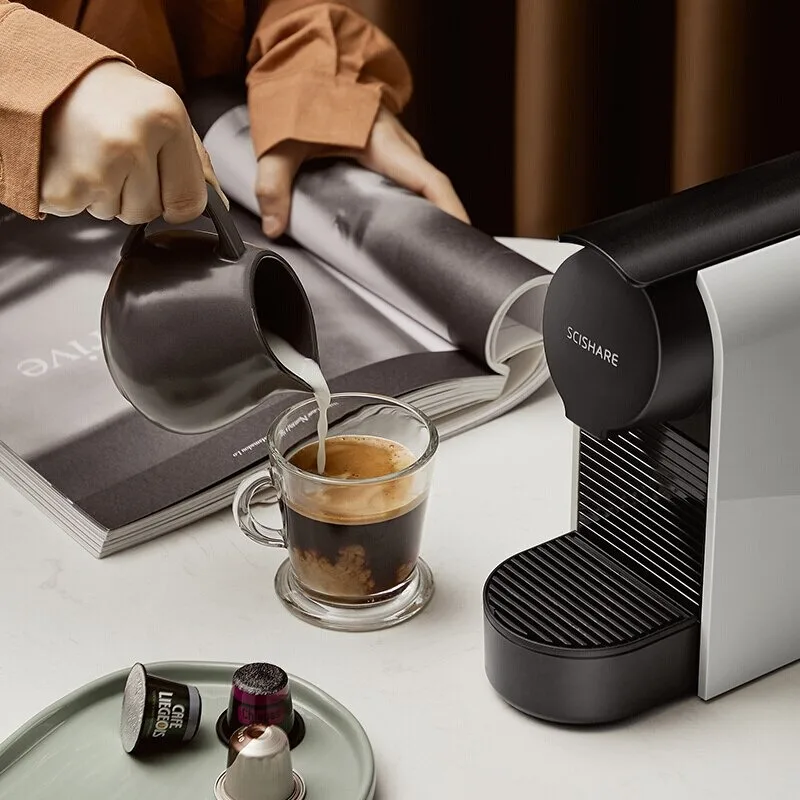 SCISHARE автоматическая мини-Капсульная кофемашина для Nespresso - S1104 кофеварка для дома и офиса