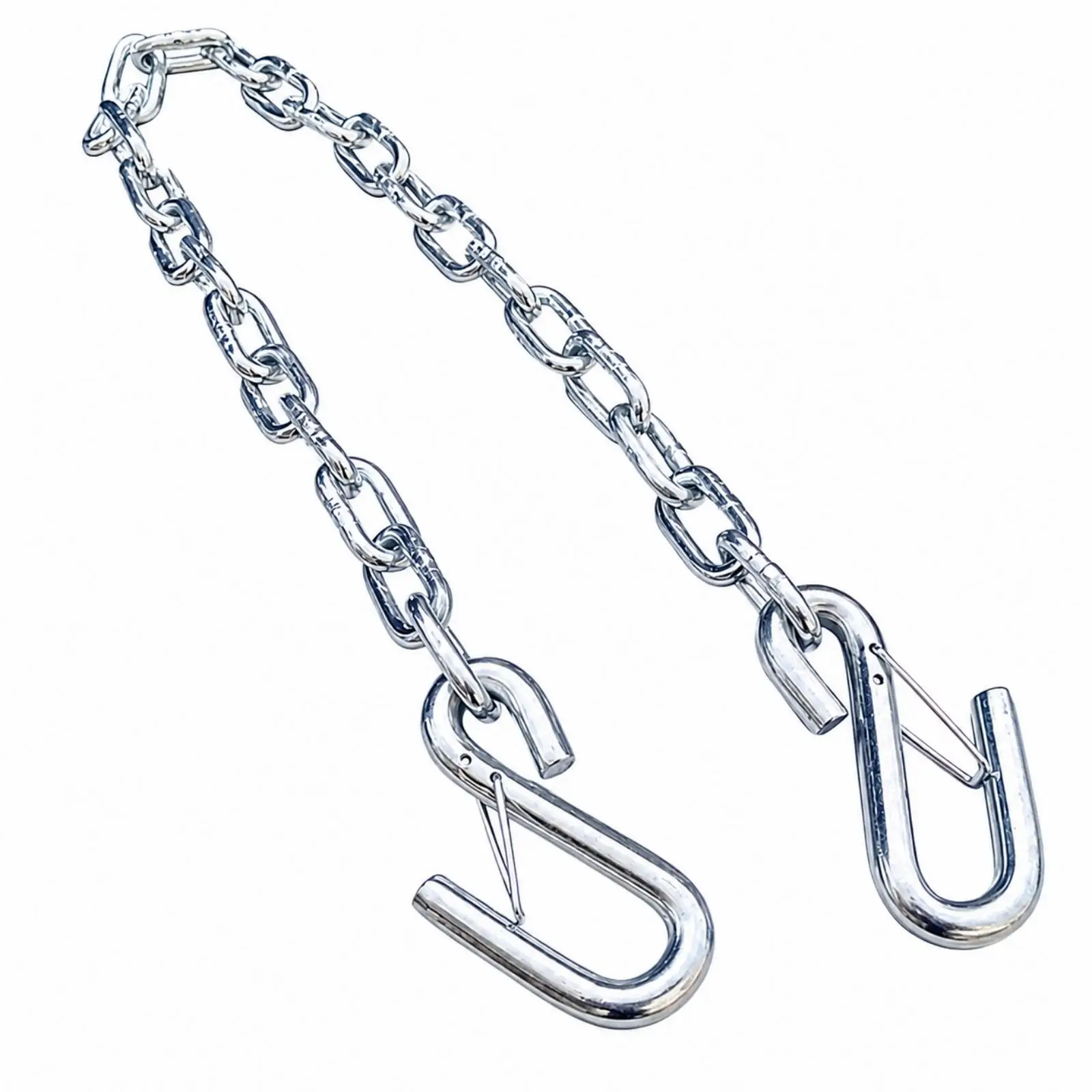 Secure Towing Safety Chain Galvanized Steel 1M Trailer Coupler Link with Dual Hooks for Vehicle