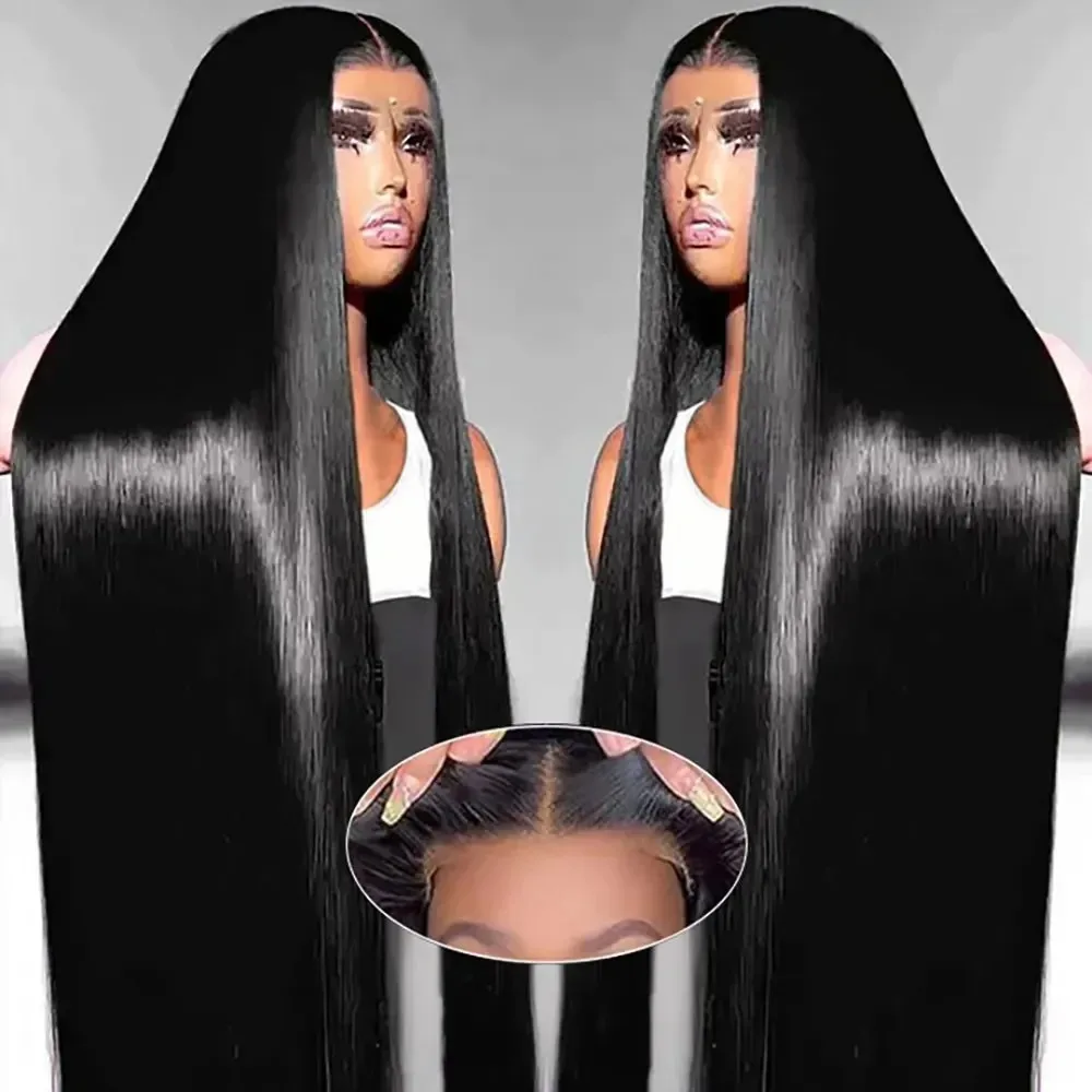 

250 Density Bone Straight Human Hair Wigs 13x4 13x6 HD Transparent Lace Front Wigs Brazilian 6x6 Glueless Wear and Go Remy Hair
