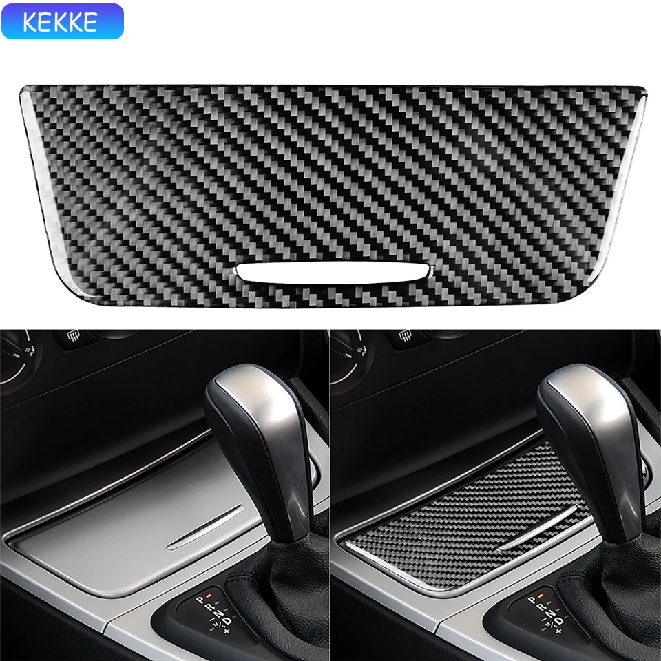 

Carbon Fiber Decal Gear Shift Panel Storage Box Cover Styling For BMW 1 Series E81 E82 E87 E88 2008-2013 Interior Accessory