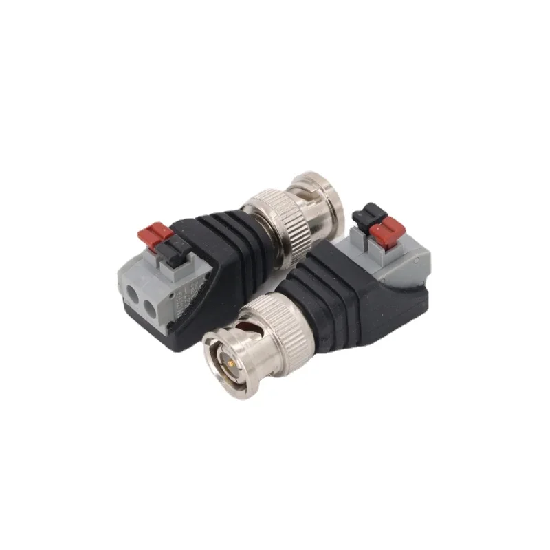 BNC laki-laki ke konektor terminal ekstrusi Q9 50ohm konektor video pengawasan adaptor terminal tipe Tekan