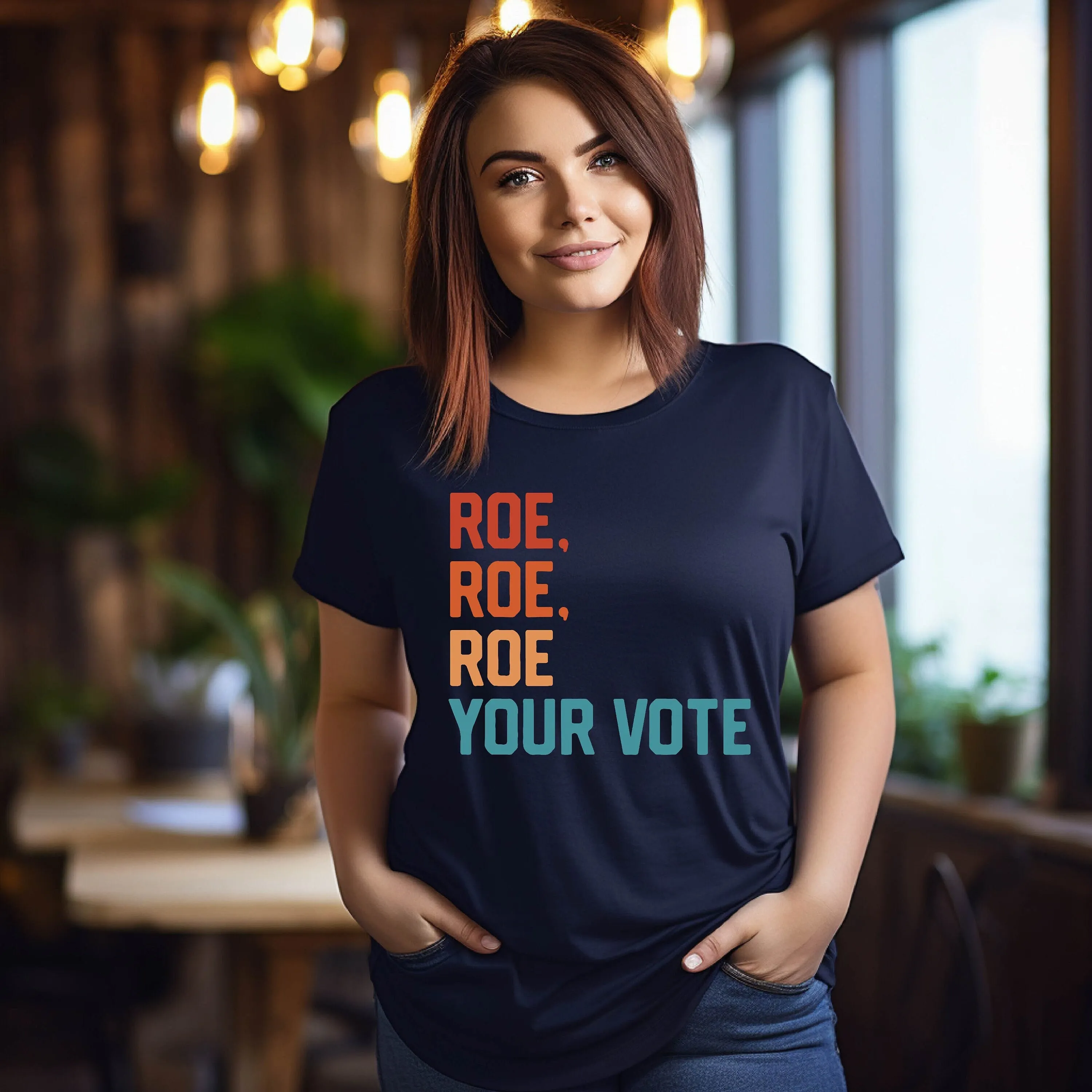 Roe Your Vote T Shirt Equality For Women Pro Feminist Voting US Election