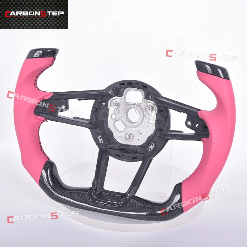 

Fit For Audi A3 8P A4 B9 A6 C7 A5 Q3 Q7 S3 8V S5 Rs3 Rs5 TTS 8J MK3 R8 SQ5 Heated Forged Carbon Fiber Led Cars Steering Wheel