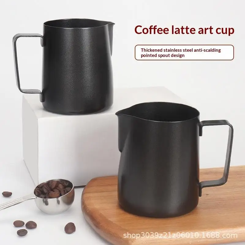 350/600ML Coffee Milk Frothing Pitcher Jug Stainless Steel Precise Scale High Quality Latte Barista Professional Coffee Utensil view 3