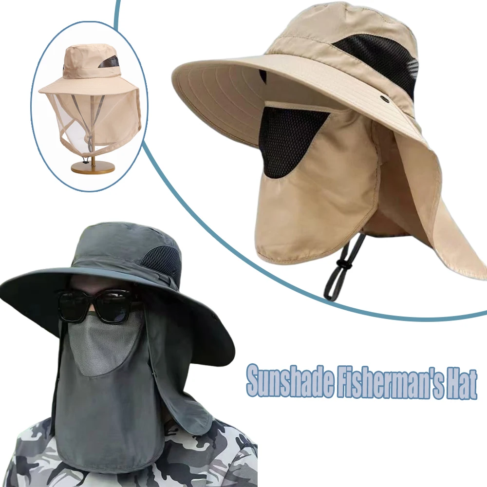 Hiking Climbing Fishing Hat Mens Womens UPF 50 Sun Cap With Neck Flap UV Protection For Travel Outdoor Sun Hat For Mens Womens